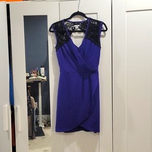 Bar III purple drape dress, worn once